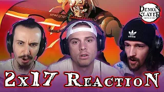 BEST ANIMATION WE'VE SEEN!! Demon Slayer 2x17 Reaction "Never Give Up"