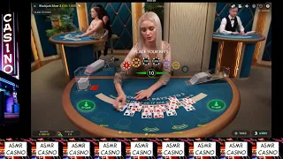 Silver Haired Female VIP Blackjack Dealer Valerija #1 with Relaxing Unintentional ASMR Sounds