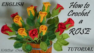 How to Crochet a Rose / TUTORIAL / English