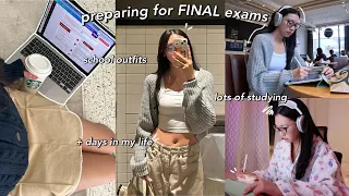 STUDY VLOG | productive days studying for FINAL EXAMS 💌 notetaking, getting burnt out & outfit ideas