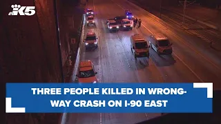 BREAKING: Three people killed in wrong-way crash on I-90