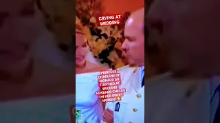 PRINCESS CHARLENE OF MONACO CRYING AT WEDDING TOUCHING MOMENT SWEET HUSBAND COMFORTS HER