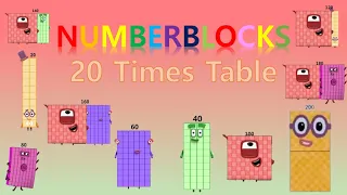 LEARN 20 TIMES TABLE - NUMBLY STUDY (with numberblocks) | MULTIPLICATION | LEARN TO COUNT