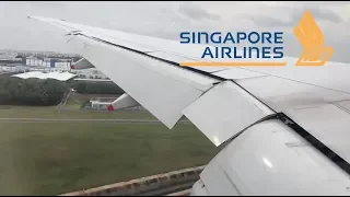"A warm welcome home" // Singapore Airlines SQ325 landing at Changi Airport