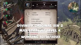 Divinity Original Sin 2 Max Stats At Level 4