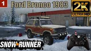 SnowRunner gameplay | SnowRunner mods Ford Bronco 1983 [2K] 🔴