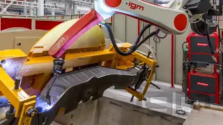 igm AV robotic welding of railway bogie components - FMS automated flexible manufacturing system