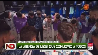 Video: la arenga nunca vista de Messi antes de la final de la Copa América