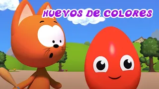 Huevos de colores y el camión regador 🚚 🚒 El gatito Koté 😺 Juegos infantiles y dibujos animados