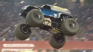 Monster Jam Freestyle With Tons of Crashes! Detroit Show 2, 2012