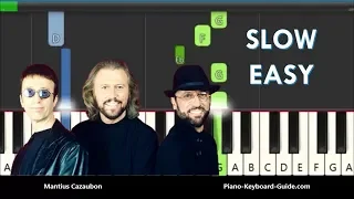 The Bee Gees How Deep Is Your Love Slow Easy Piano Tutorial