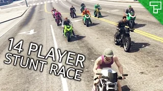 14 Player Racing - GTA 5 Online Cunning Stunts DLC Races (No Commentary)