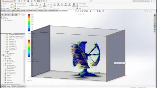 SolidWorks Flow Simulation using a virtual wind tunnel.