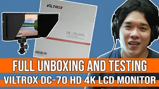 Full Unboxing and Testing / Viltrox DC-70 HD 4K LCD Monitor