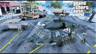 NATIONAL GUARD HELICOPTER RESCUES PEOPLE STRANDED BY HURRICANE FLOODING GTA 5 REAL LIFE MOD