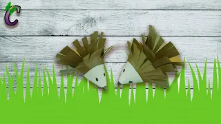 DIY -  Как сделать ежика из бумаги? Поделки для детей. How to make a paper hedgehog?