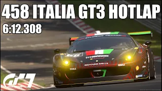 GRAN TURISMO 7 FERRARI 458 GR3/GT3 | FULLY MAXED | NORDSCHLEIFE HOTLAP [6:12.308]