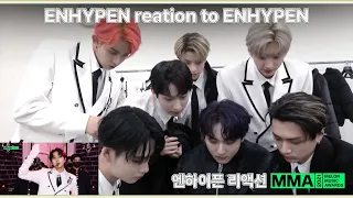 ENHYPEN reaction to ENHYPEN's performance in MMA 2021 멜뮤 엔하이픈 리액션