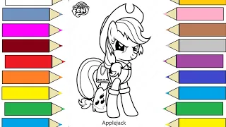 my Little Pony Applejack coloring | painting and coloring for kids | learn how to color