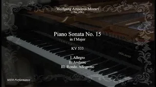 W.A.Mozart: Piano Sonata No. 15 in F Major K 533 (Complete)