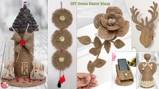 6 Jute Craft Ideas !!! DIY Best Out of Waste Jute Room Decor