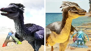 Ark Survival Evolved Vs Ark Survival Ascended Dino Comparison!