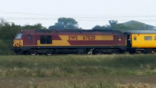 67020 and 67030 on Network Rail test train 23rd September 2014