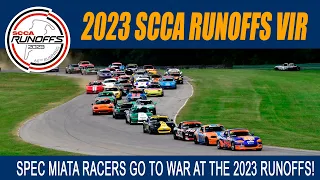 Spec Miata WAR at the 2023 SCCA Runoffs at VIR.