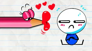 I DON'T WANNA KISS A THING | Pencilmation Cartoons!