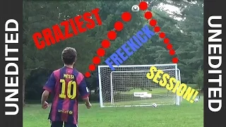 CRAZIEST Knuckleball Freekick Session! Unedited Freekick Session