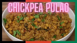 Healthy High Protein Vegetarian Kabuli Chickpea Pulao Rice Recipe