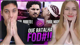 REACT EM CASAL - (FATALITY DA NOITE) GURI, BARRETO E NOVENTA X PRADO, MAGRÃO E JHONY | BDA 7 ANOS