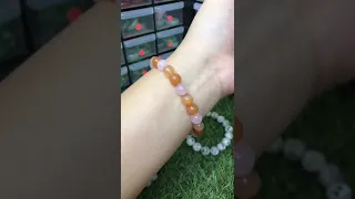 CODE: CB3100 Orange Agate + Rose Quartz Bracelet 8mm