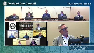 Portland City Council Meeting PM Session 05/18/23