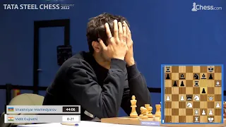 Vidit Suffers Massive Blunder Against Mamedyarov | Round 12 Tata Steel 2022