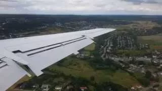 Luxair ERJ 145 stormy landing at Luxembourg Airport