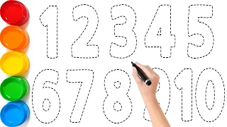 1234567890 | Let's Learn How to Draw Numbers 1 to 10 for Beginners | KS ART