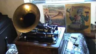 "REUBEN RAG" By SOPHIE TUCKER 2Min Wax Cylinder Played On Edison Triumph Phonograph