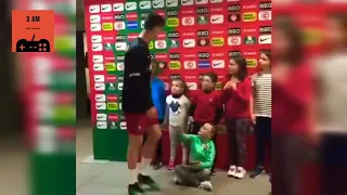 CRISTIANO RONALDO WITH KIDS - Siuhhhh 🔥  Kid Imitating Trade Mark Celebration 🔥