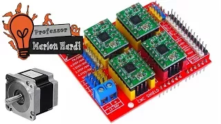 #4 - CNC 3.0 | Parte Eletrônica/Drive A4988 e Ajuste de Corrente/CNC Shield 3.0/GRBL 0.9J/Motores