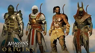 Assassin's Creed Origins - All 52 Outfits (SHOWCASE) Including DLC Skins