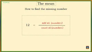 Mean : How to find the MISSING NUMBER