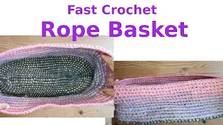 Fast Crochet: Make a Basket using Jute Rope!