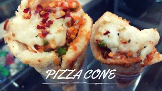 Bread Pizza Cone | Without Oven Pizza Cone |