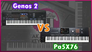 PART 1/2 Yamaha Genos 2 vs KORG Pa5X76 Musikant SOUNDS AND STYLES COMPARISON