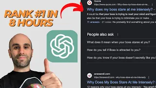 How to Get Rank #1 on Google with Chat GPT in 8 Hours