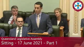 Queensland Legislative Assembly Sitting - 17 June 2021 [Part 1]