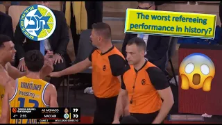 Maccabi Tel Aviv got robbed against Monaco ● CRAZY mistakes by the referees ● 22/23 playoffs game 2