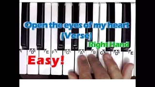 Open the eyes of my heart (Verse) - Easy Piano Tutorial (Right Hand)