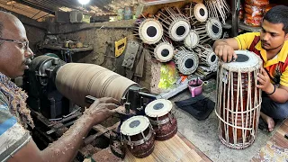 Amazing Making Process Wooden Dholak / Dhol By Talented Hands. Tabla Making Process.